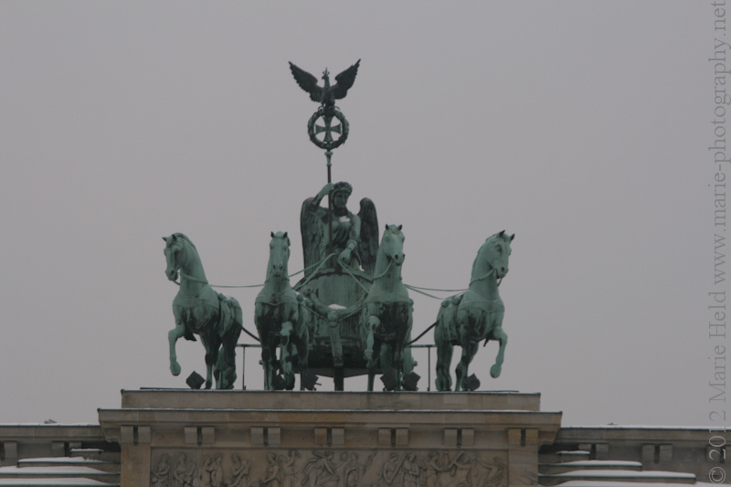 Quadriga detail of the Brandenburg Gate.