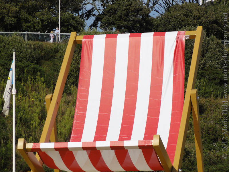 Giant deck chair on Bournemouth beach installed March 2012