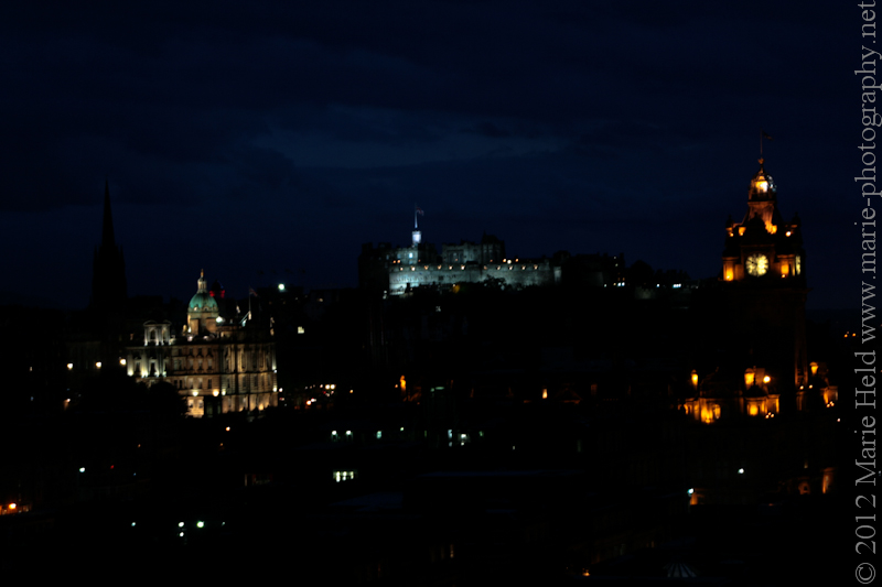 Edinburgh skyline at night. 