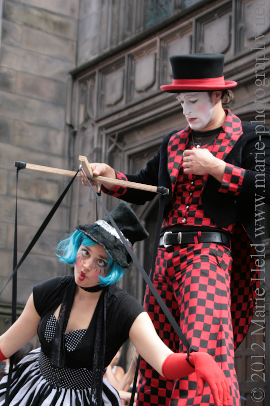 Street performer at the Edinburgh fringe festival.