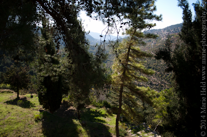 View from the garden of the Beit ed-Dine palace.
